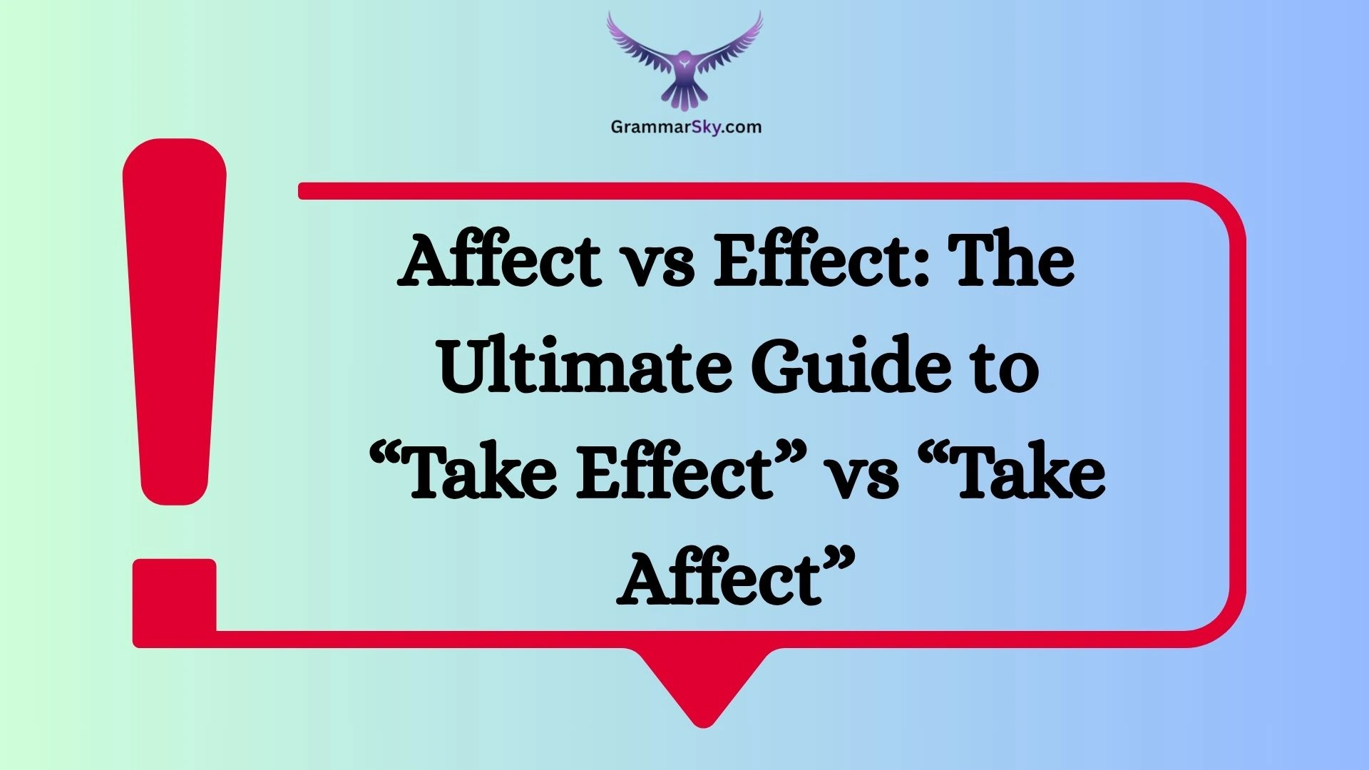 Affect vs Effect