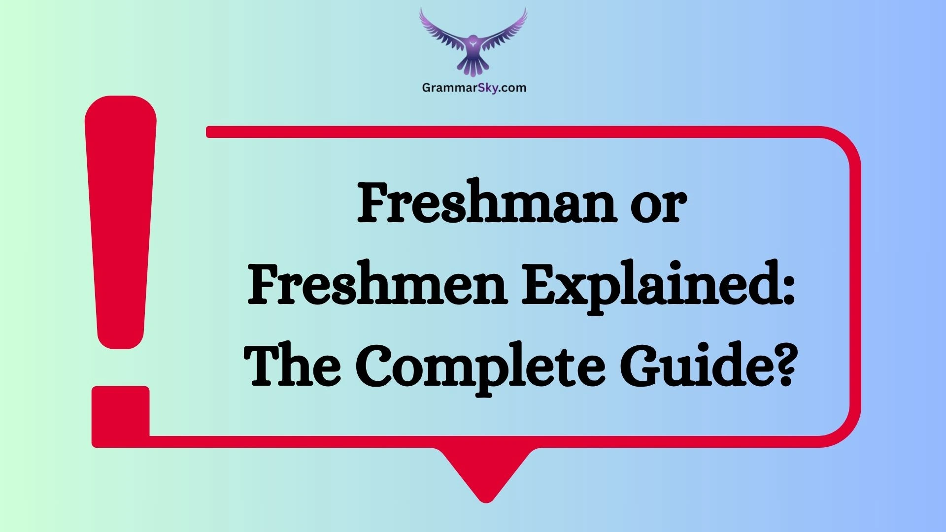 Freshman or Freshmen Explained