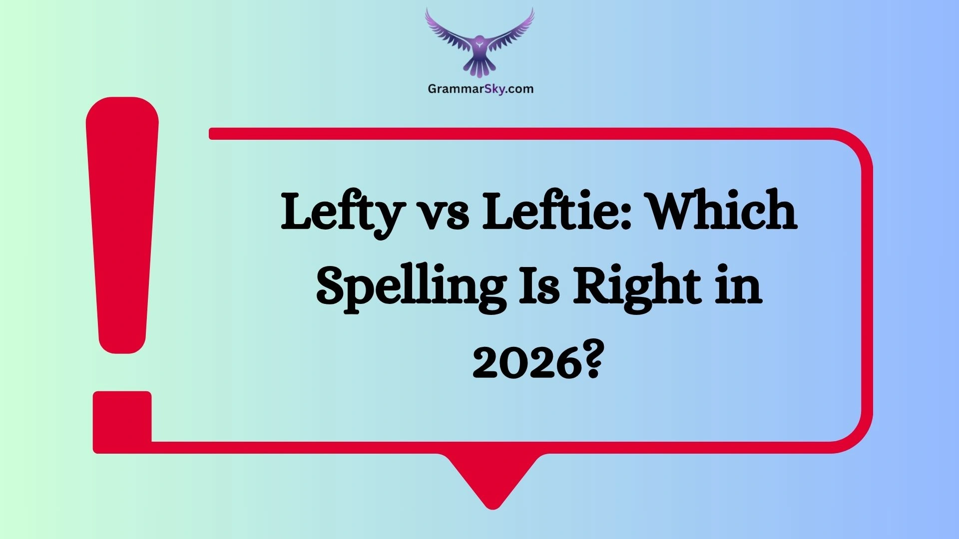 Lefty vs Leftie