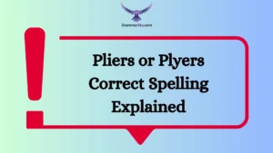 Pliers or Plyers