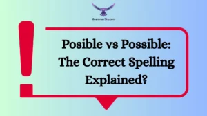 Posible vs Possible