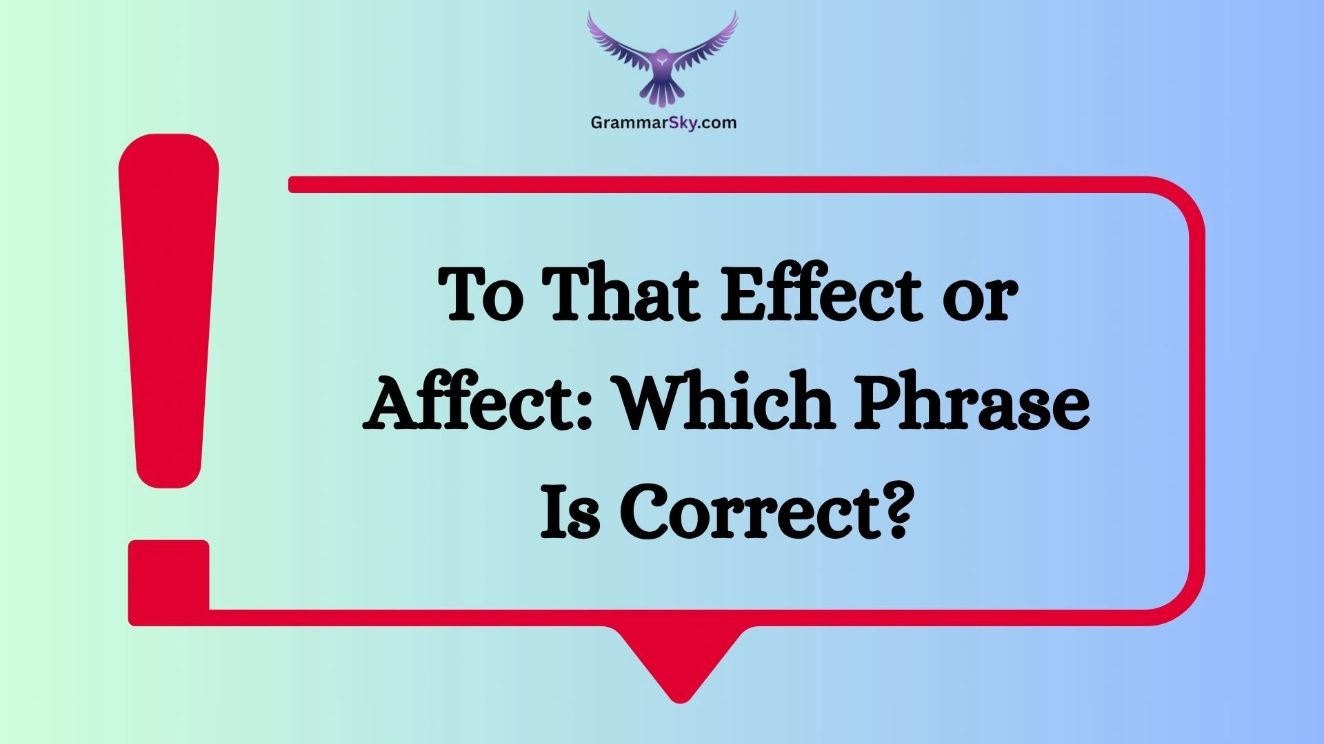 To That Effect or Affect