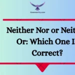 Neither Nor or Neither Or: Which One Is Correct?