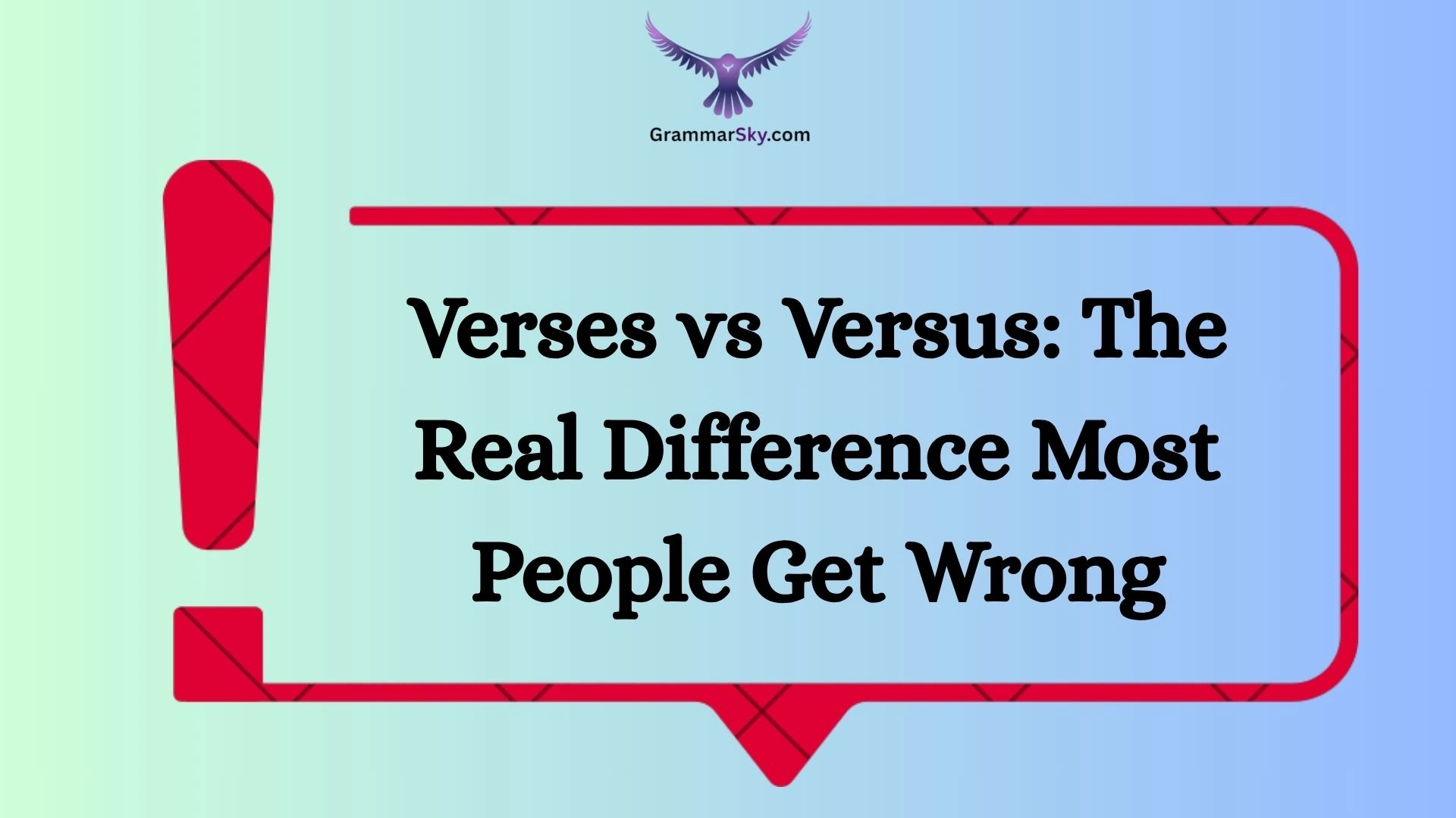 Verses vs Versus