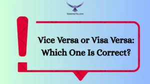 Vice Versa or Visa Versa: Which One Is Correct?