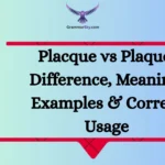 Placque vs Plaque: Difference, Meaning, Examples & Correct Usage