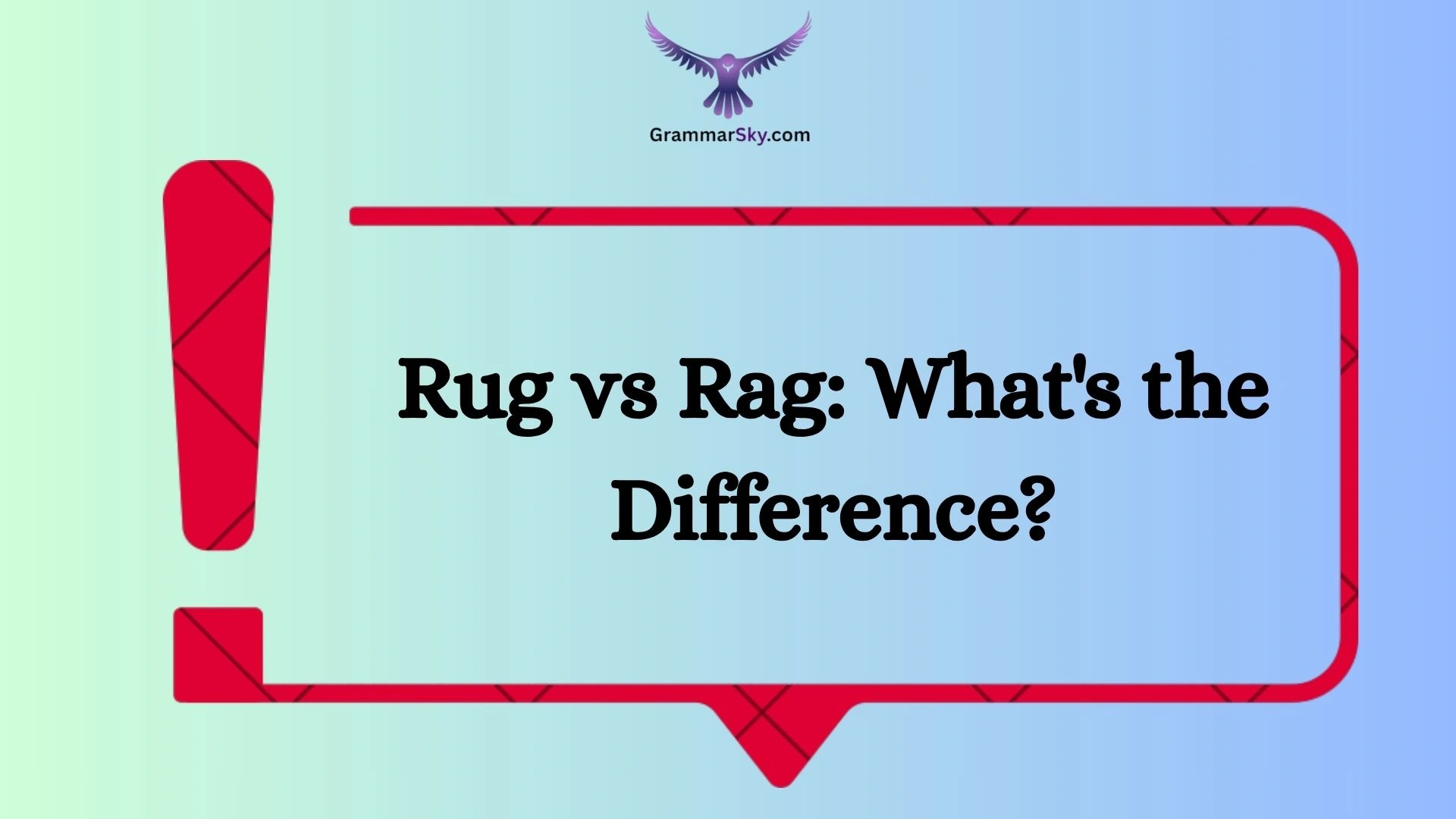 Rug vs Rag: What's the Difference?