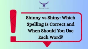 Shinny vs Shiny: Which Spelling Is Correct and When Should You Use Each Word?