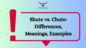Shute vs. Chute: Differences, Meanings, Examples